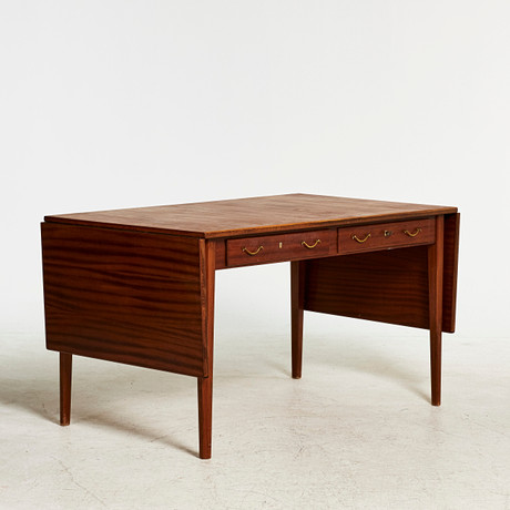 DAVID ROSÉN. Desk, NK, Nordiska Kompaniet, with flaps, mahogany veneer ...