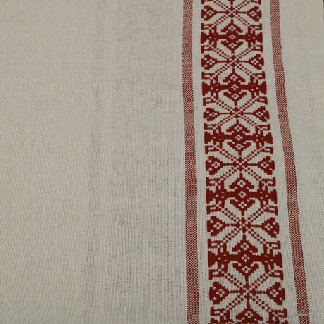 DUK, linne med röd bård. Mattor & Textil - Textil - Auctionet