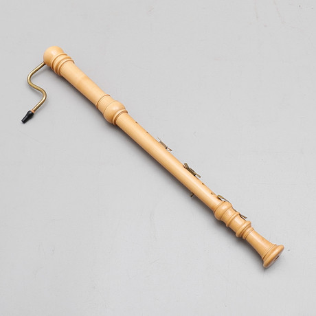 BASBLOCKFLÖJT, MOECK, lönn, i etuie. Samlarföremål - Musikinstrument ...