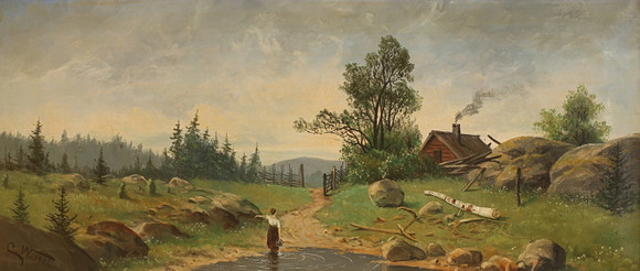 Unknown artist, oil on canvas, monogram signed CW 1901. Art - Paintings ...