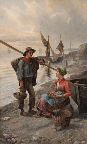 LOUIS GARTNER. Oil on canvas, signed. Art Paintings