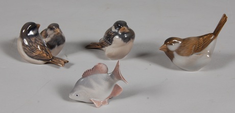 PARTI FIGURINER,4 delar ,Royal Copenhagen.