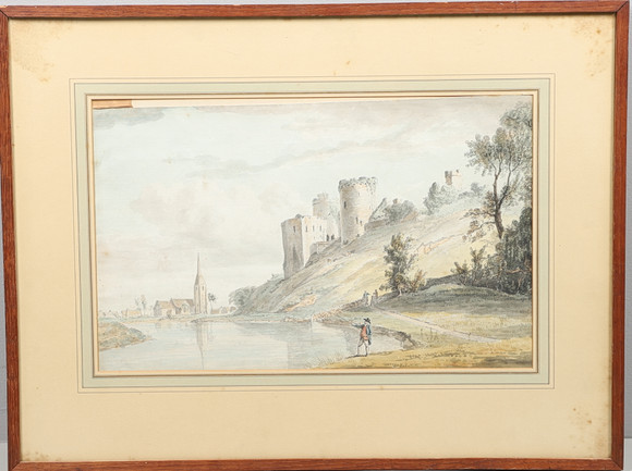 THOMAS RACKETT (1757-1840). Tillskriven. KIDWELLY SLOTT. Konst ...