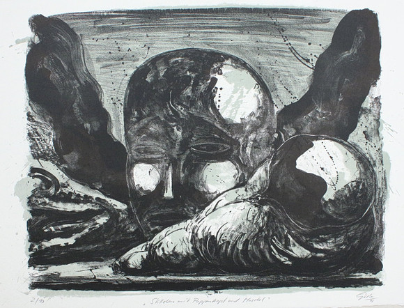 HUBERTUS GIEBE (bk). &amp;#39;Still life with a doll&amp;#39;s head and a shell&amp;#39;, 1997 ...