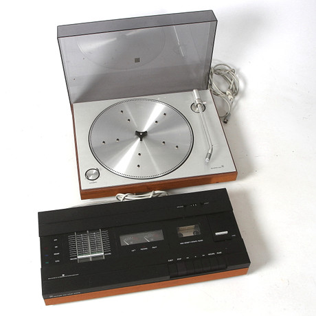 BANG & OLUFSEN, 2 delar, skivspelare Beogram 1203 och kassettdäck ...