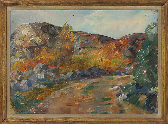 PER FALK. Landschaft, Öl auf Platte, signiert. Kunst & Gemälde ...