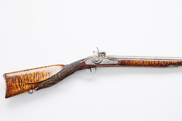 BLOCK RIFLE, second half of the 19th century, cut solid stock with ...