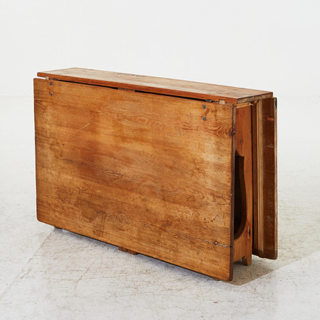 BATTLE TABLE, 19th century, pine, double gates. Furniture - Tables ...