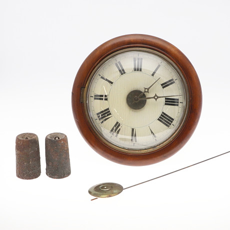 A VICTORIAN MAHOGANY POSTMASTERS WALL CLOCK. Clocks & Watches - Wall ...