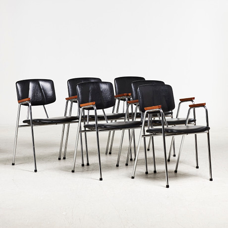 karmstolar-6-st-1900-talets-mitt-armst-d-av-teak-kl-dda-i-svart