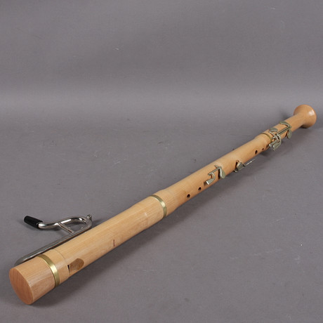 BASBLOCKFLÖJT, Moeck, lönn. Samlarföremål - Musikinstrument - Auctionet