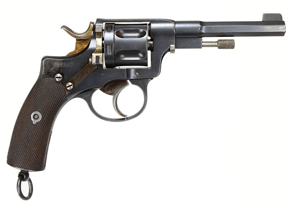 REVOLVER, Double Action, fabrikat Husqvarna, modell 1887, kaliber 7,5mm, tillv.nr 6548, se-nr begagnad.