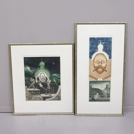 ULF EKLUND, ETCHINGS, TWO PARTS. Art - Engravings & Prints - Auctionet