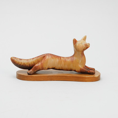 GUNNAR NYLUND. Figurin, räv, stengods, Rörstrand. Keramik & Porslin ...