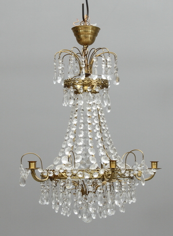 LJUSKRONA, för 5 st ljus, empirestil, 1900-tal.