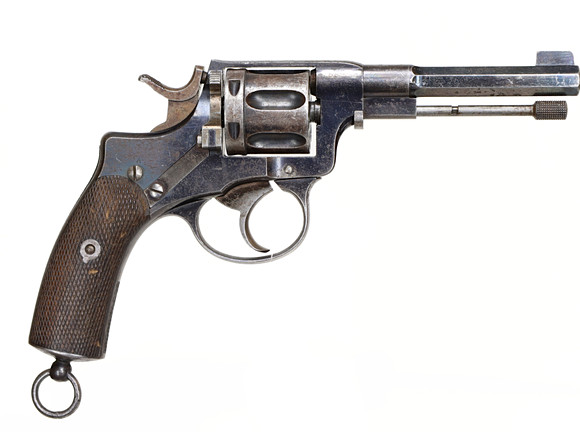 REVOLVER, Double Action, fabrikat Husqvarna, modell 1887, kaliber 7,5mm, tillv.nr 4381.