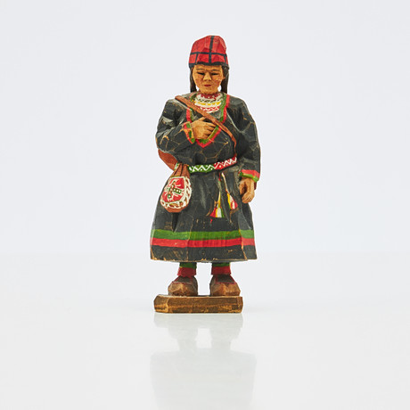 TORBORG LINDBERG (1908-1980): Samekvinna med barn, monogramsignerad TL ...