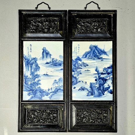 PAIR OF CHINESE PLATES IN PORCELAIN, CHINA XX CENTURY. Ceramics