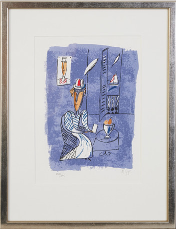 MADELEINE PYK. Color lithograph, numbered 251/295, signed M Pyk. Art ...