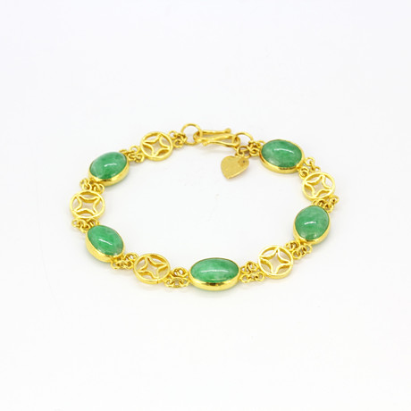 guld-jade-armband-smycken-delstenar-armband-auctionet