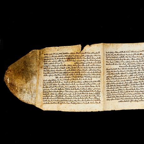 HANDSKRIFT I FORM AV RULLE, 1700-tal, hebreiska ur Esters bok, vellum ...