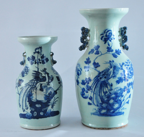 URNOR, 2 st, porslin, Kina, 18001900-tal.