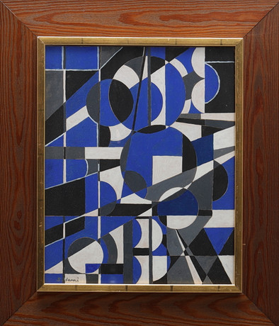 SAM VANNI. Komposition, gouache, akvarell, signerad, S.Vanni, Finland ...