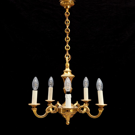 LJUSKRONA, 5 ljusarmar, brons, Louis XVI-stil. Belysning & Lampor ...