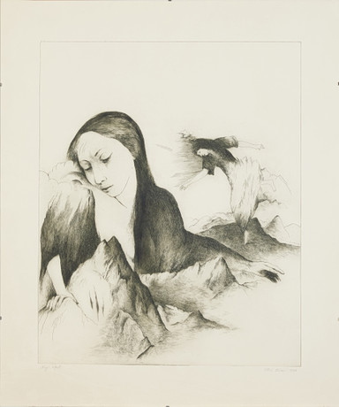 SILVI LIIVA. (1941-). Etching, signed and dated, Silva Liiva 1978. Art