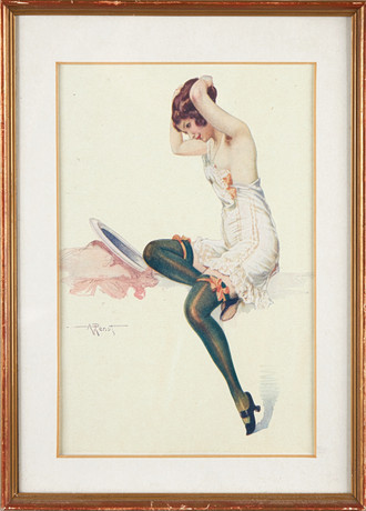ALBERT JOSEPH PÉNOT. Efter. 4 st grafiska reproduktioner. Ekivoka motiv