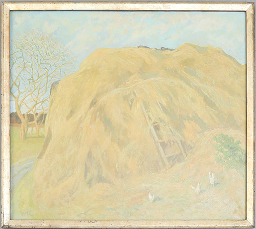 CARL MARCUS LARSSON. (1918-1987). Olja på duk, Höstack, signerad. Konst ...