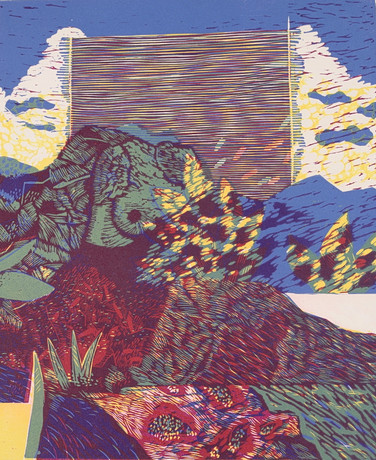 JON REYKDAL. Linoleum cut, 