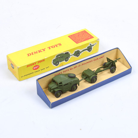 Dinky Toys 697, 25 Pounder Field Gun Set, Hergestellt 1958 - 1971, Made in England - Österreich