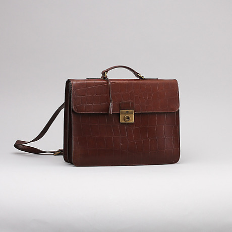 Cartable En Cuir Mulberry Vintage Made In England - Noir, Occasion En Parfait état