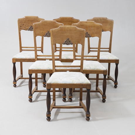 CHAIRS, 6 pcs, Swedish Grace, 1920s. Furniture - Armchairs & Chairs