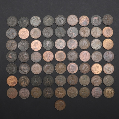 A DATE RUN OF VICTORIAN AND LATER PENNIES. 1895 AND LATER. Coins ...