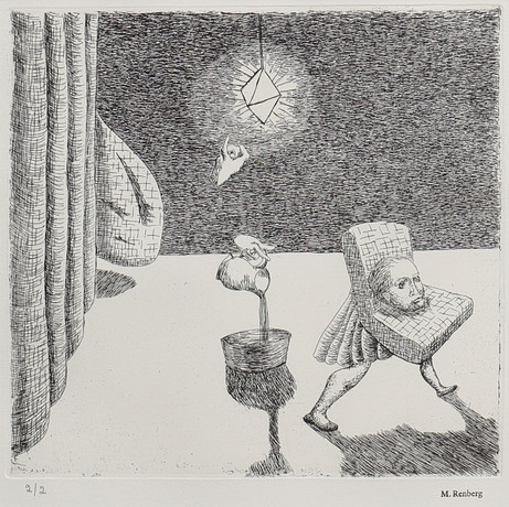 MARGARETA RENBERG. SURREALIST COMPOSITION. Art - Engravings & Prints ...