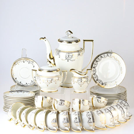 Service à Café En Porcelaine MZ Czechoslovakia - Lot De Plus De 14 Pièces - Occasion