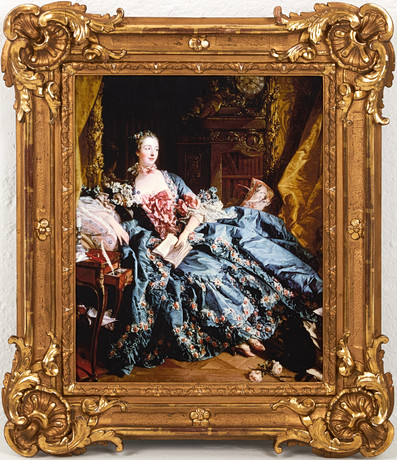 FRAME, first half of the 19th century, rococo style, woodcut gilt ...