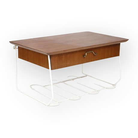 TELEFONBORD, string, teak, låda. Möbler - Bord - Auctionet