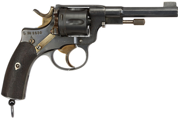 REVOLVER, Double Action, fabrikat Husqvarna, modell 1887, kaliber 7,65mm, tillv.nr 11192, se-nr begagnad.