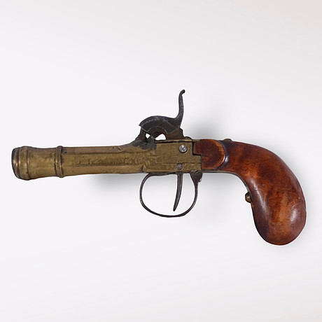 Block Pistol So Called Pocket Pistol Belgium 19th Century Weapons