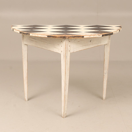 TABLE, so-called half-moon table, commoner, 19th century. Furniture ...