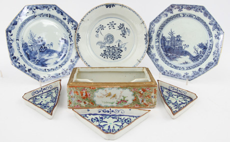 PARTI PORSLIN, 7 delar, Kina, bl a 1700-tal.