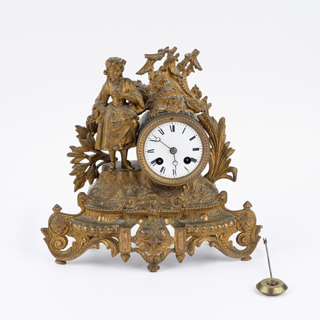TABLE PENDULUM, neo-rococo, France, 19th century, movement marked ...