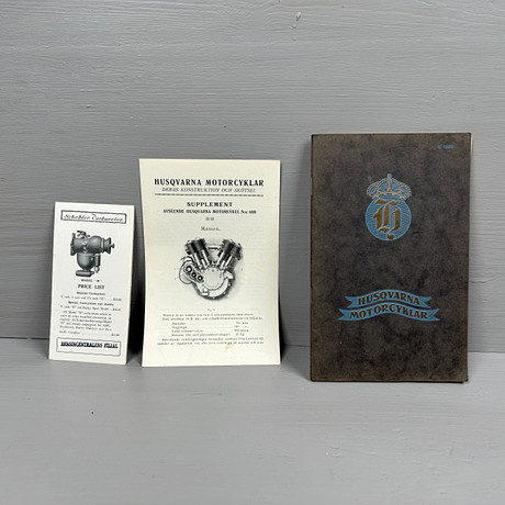 HUSQVARNA MOTORCYKLAR, "Katalog över Husqvarna Motorcykel modell N:o 160", 1922.