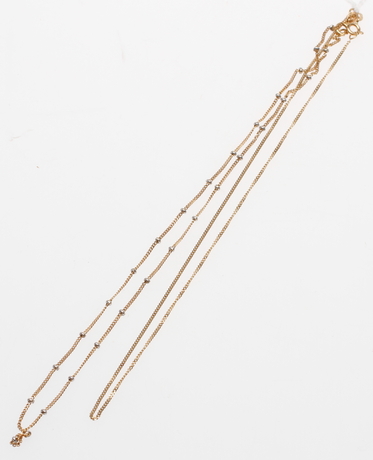 KEDJOR, 2st, 18k guld, vikt ca 5,9 gram.