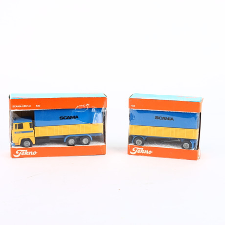 Tekno Holland 1/50 – Scania LBS 141 + Remorque Besemer – Marron – En Boîte