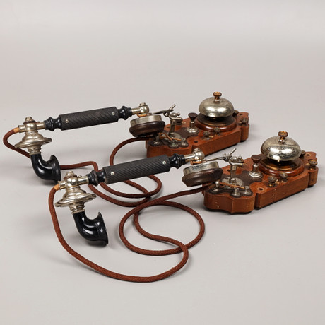 A pair of LM Ericsson 1800/20th century wall telephones. Collectables ...