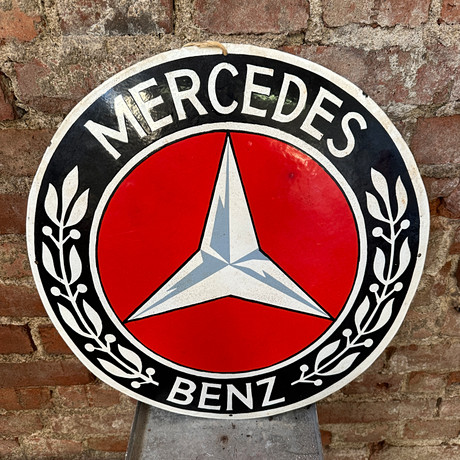 MERCEDES-BENZ, emaljskylt, 1900-talets andra hälft.